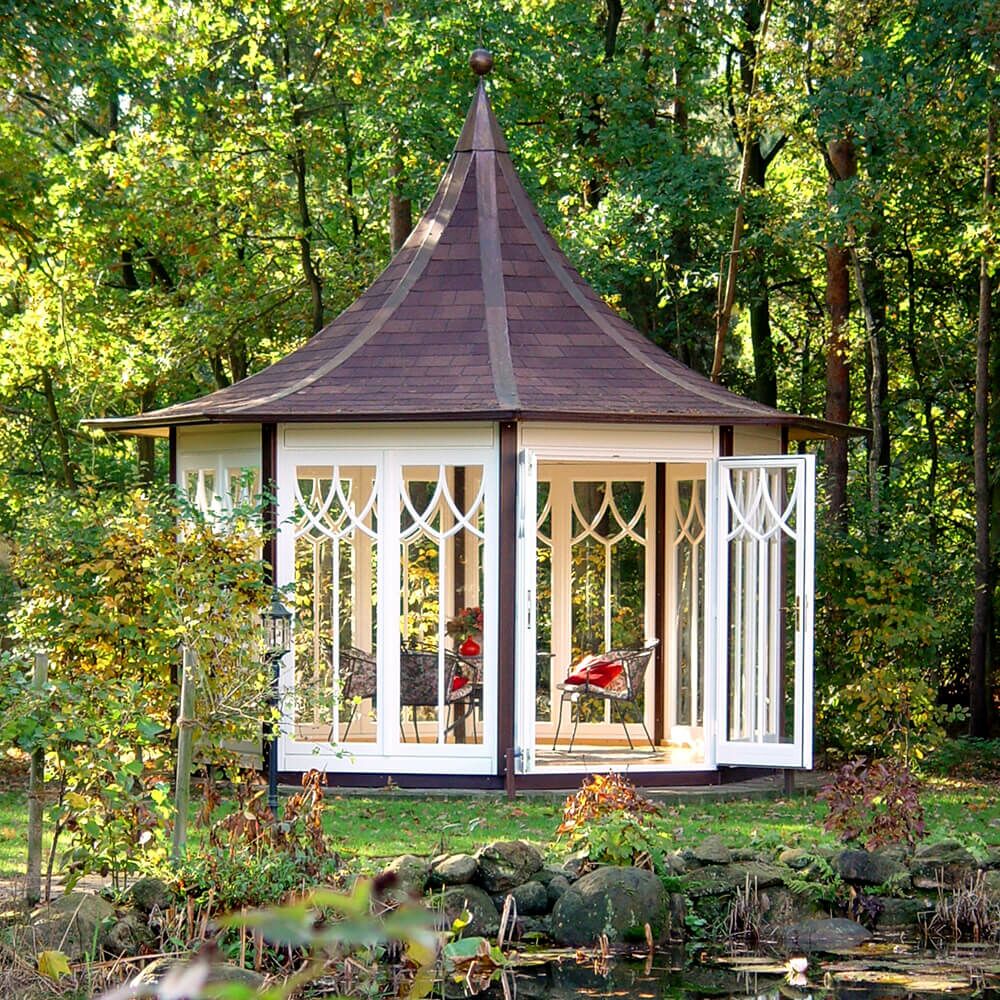  Exklusiver Holz Pavillon Mit Pagodendach - Individuell Gestaltbar - Exquisite
