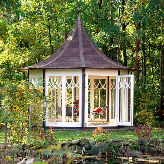  Exklusiver Holz Pavillon Mit Pagodendach - Individuell Gestaltbar - Exquisite