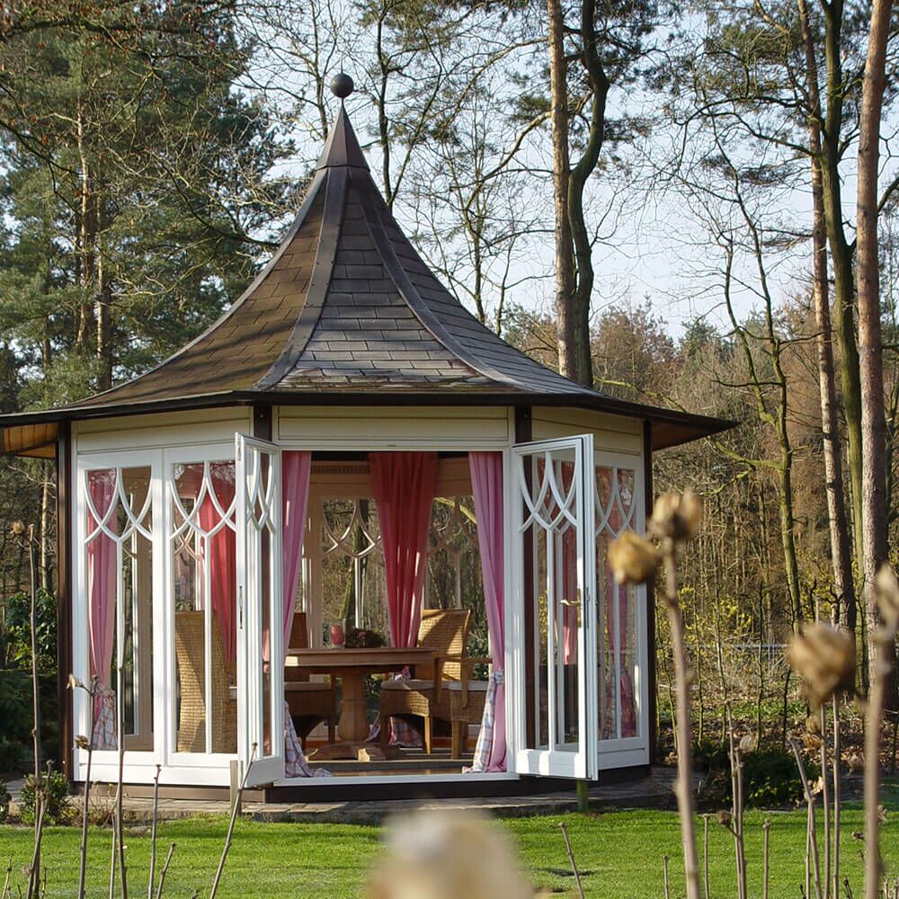 Exklusiver Holz Pavillon Mit Pagodendach - Individuell Gestaltbar - Exquisite