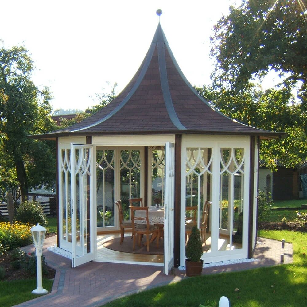  Exklusiver Holz Pavillon Mit Pagodendach - Individuell Gestaltbar - Exquisite