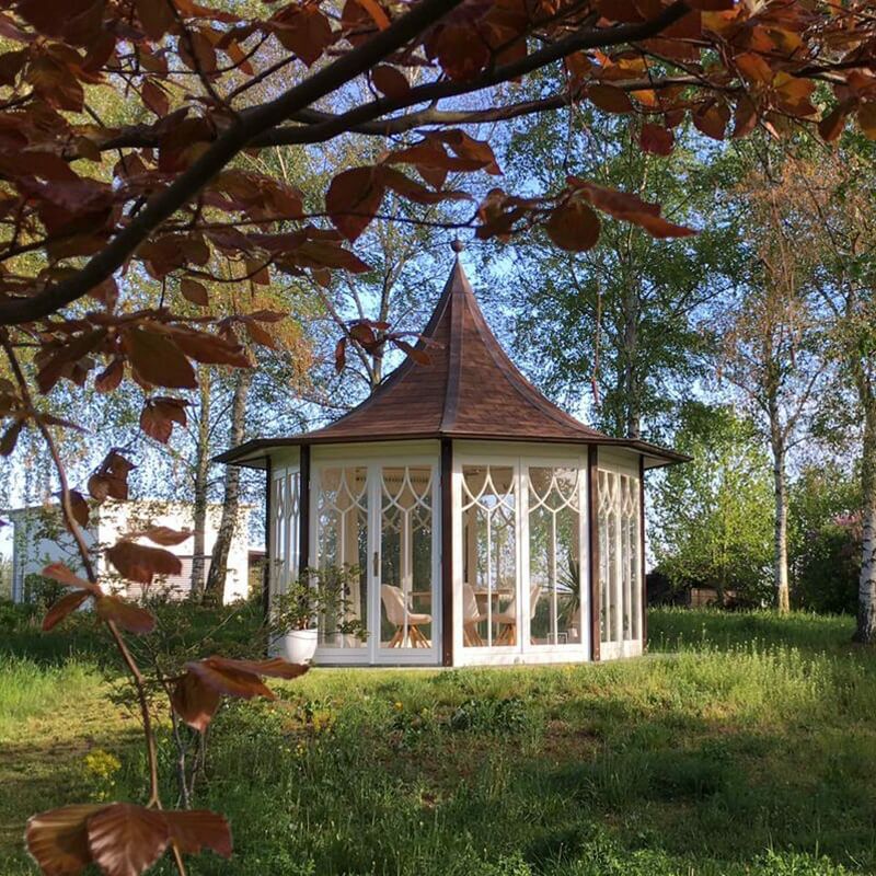  Exklusiver Holz Pavillon Mit Pagodendach - Individuell Gestaltbar - Exquisite