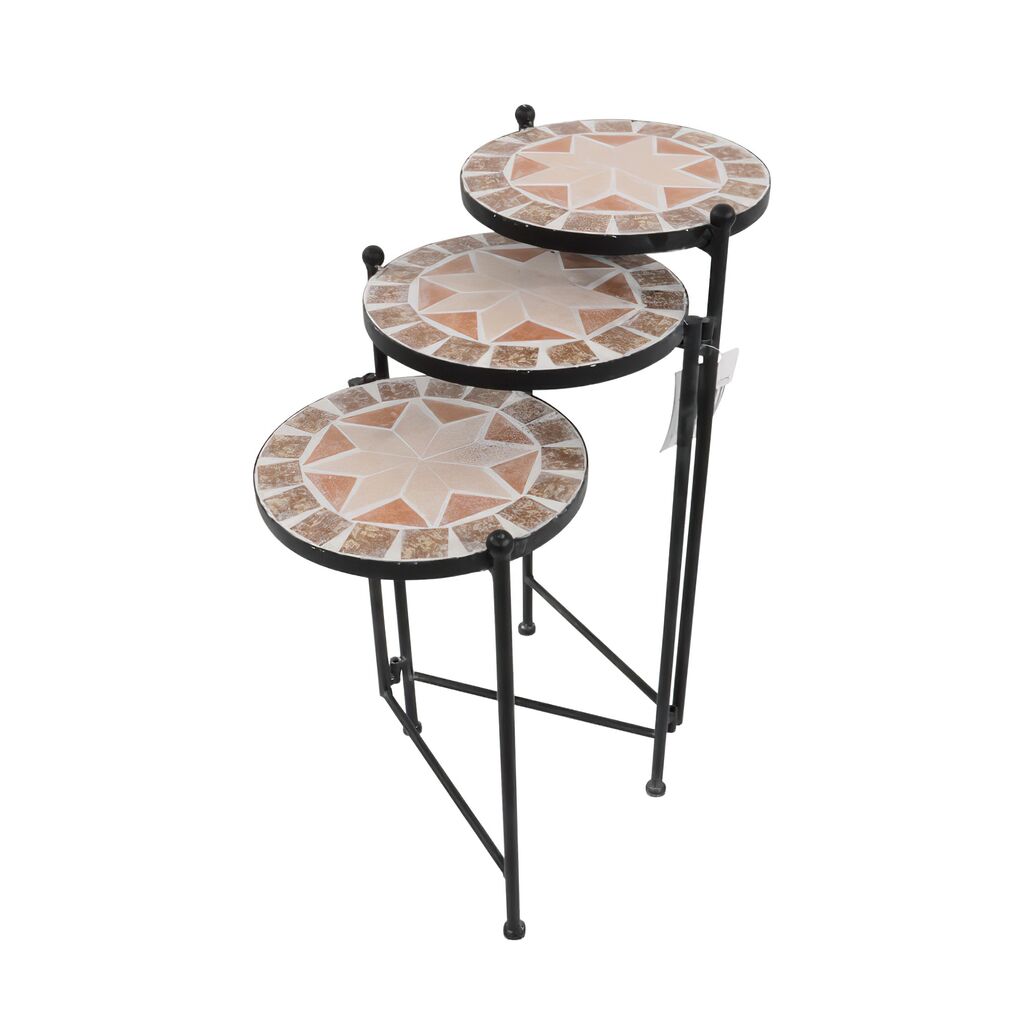  Faltbarer Blumenständer Für 3 Pflanztöpfe - 2er Set - Blumenständer Mosaik
