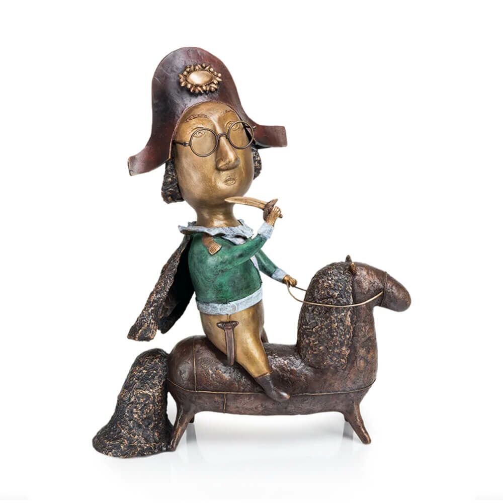  Farbige Bronzeskulptur Limitiert - Napoleon Auf Pferd - Napoleon