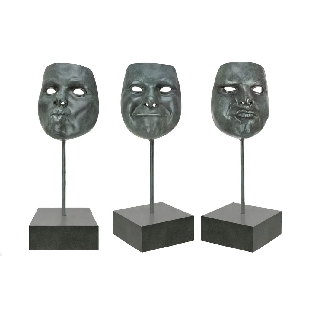  Figurenset Masken Aus Limitiertem Bronzehandwerk - Photoopportunity