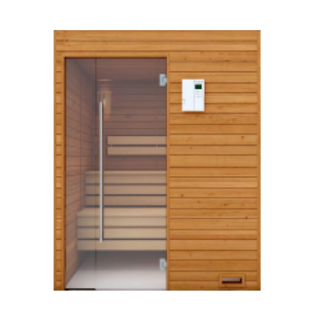  Finnische Heim Sauna Aus Holz Mit Glastür Für 2 Bis 4 Personen - Tarjous