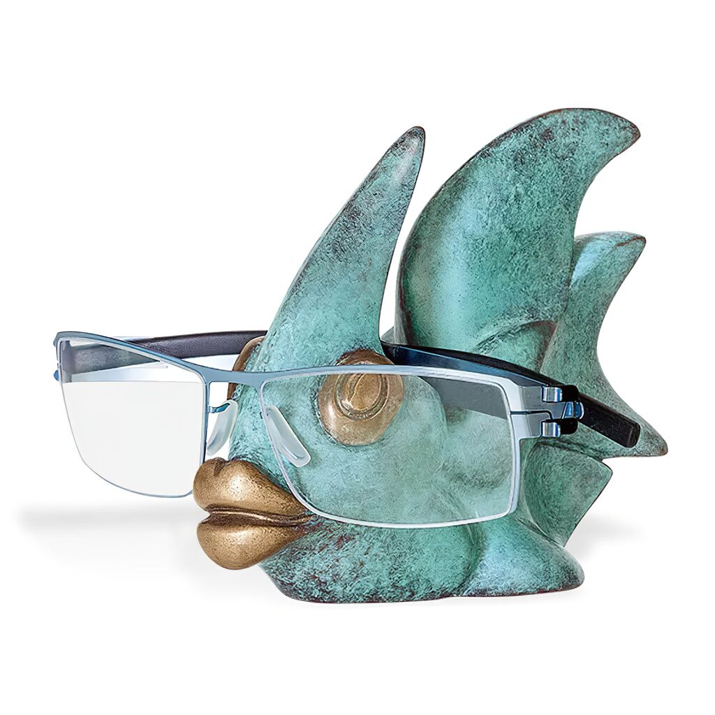  Fischskulptur Als Brillenablage Aus Bronze - Limitierte Tierfigur - Fisch