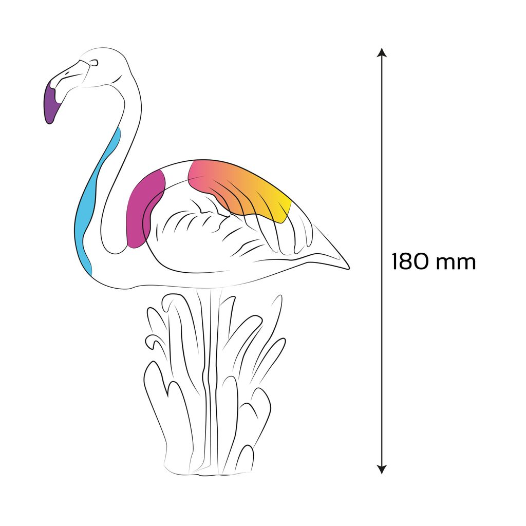  Flamingo Mit Farbe & Pinsel Zum Bemalen Aus Natürlichem Gips - Elviri