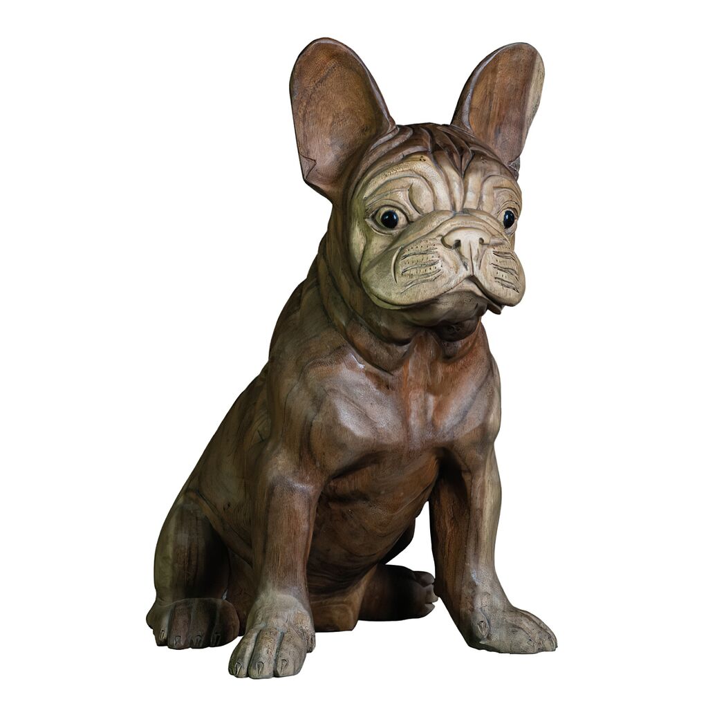  Französische Bulldogge In Handarbeit Gefertigt - Unikat Holzskulptur - Lono