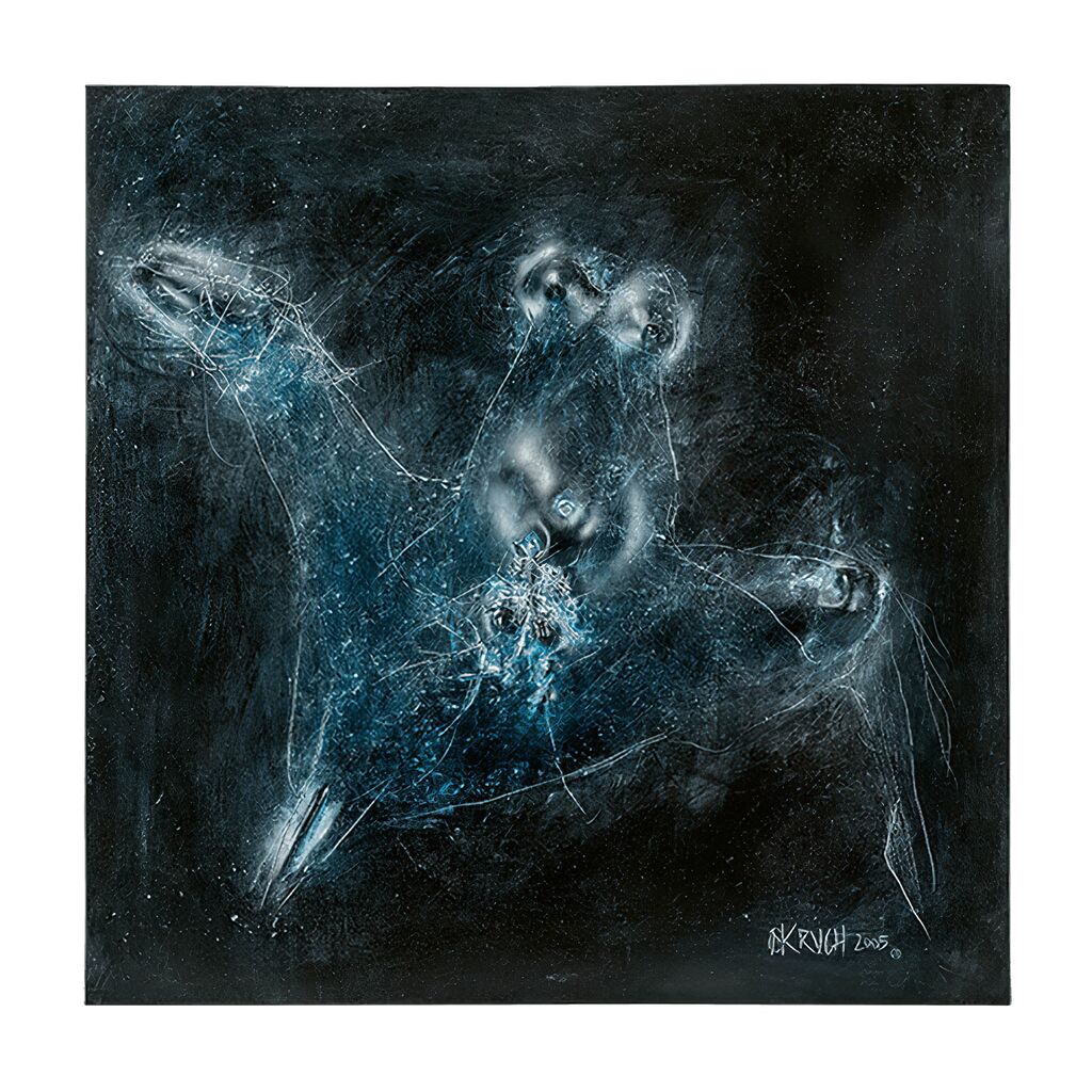  Frau Auf Pferd - Limitiertes Wandrelief Aus Bronze - Blau - Relief Attilas Frau