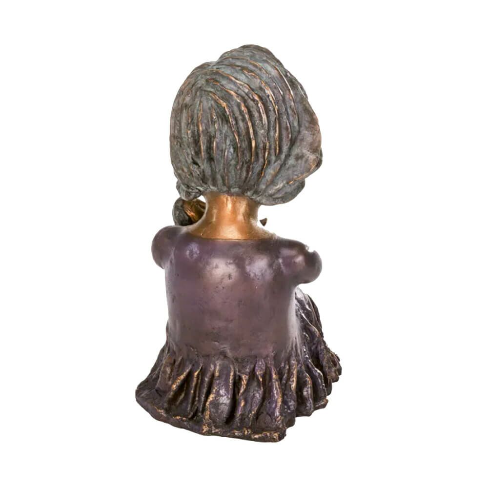  Frau Mit Violettem Kleid Und Kind Im Arm - Bronzekunst - The Two