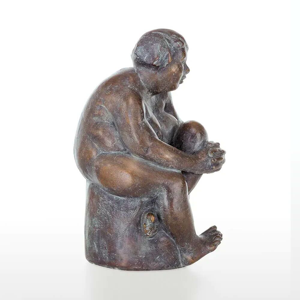  Frau Sitzt Auf Stein - Limitierte Bronzeskulptur - Susanna