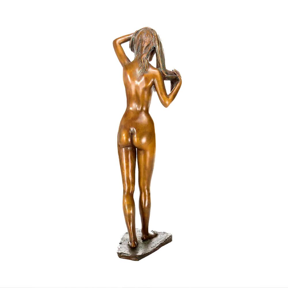  Frauenskulptur - Limitierte Aktfigur Aus Bronze - Die Nacht Zerinnt