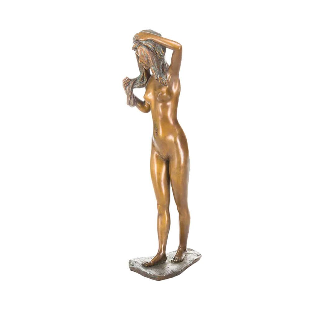  Frauenskulptur - Limitierte Aktfigur Aus Bronze - Die Nacht Zerinnt