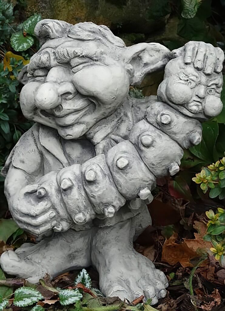  Freundlicher Troll Mit Akkordeon Für Den Garten Aus Steinguss - Anduin