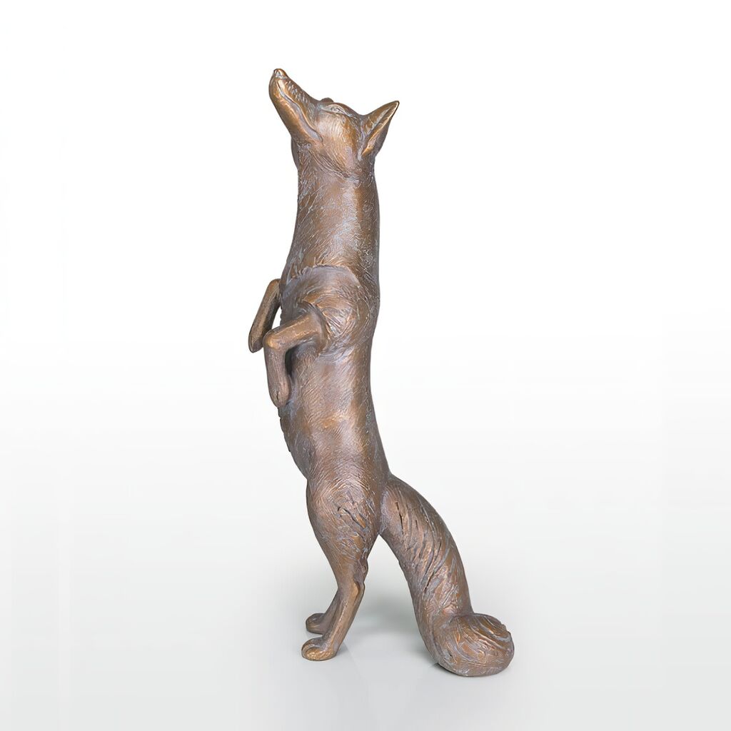  Fuchs Streckt Sich - Bronze Gartenfigur - Fuchs