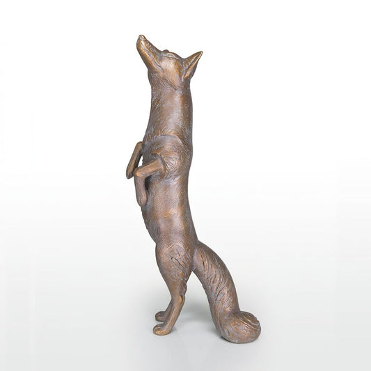  Fuchs Streckt Sich - Bronze Gartenfigur - Fuchs