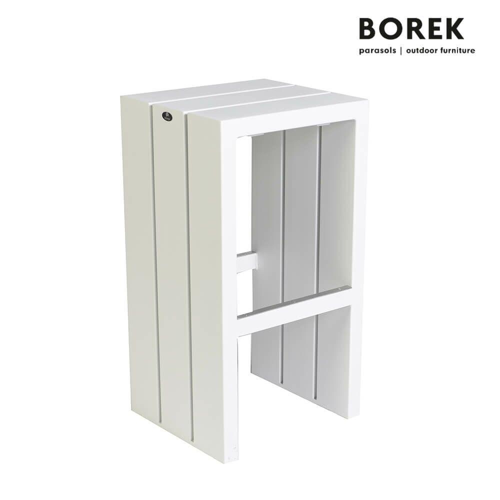  Garten Bar Hocker Von Borek - Aluminium - Weiß - Samos Barkocker