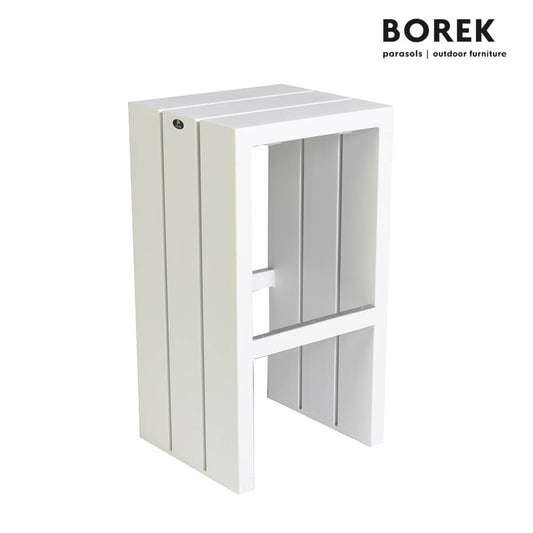  Garten Bar Hocker Von Borek - Aluminium - Weiß - Samos Barkocker