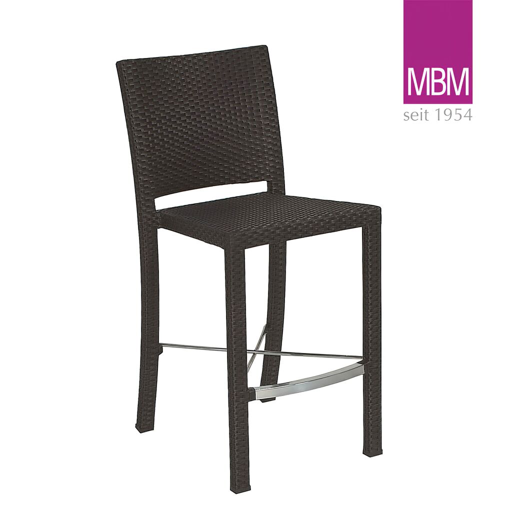  Garten Barhocker Von MBM - Dunkelbraun - Alu & Polyrattan - Modern - Barhocker Bellini