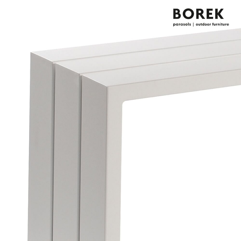  Garten Beistelltisch Aus Alu - Weiß - 60x212x38cm - Borek - Samos Beistelltisch