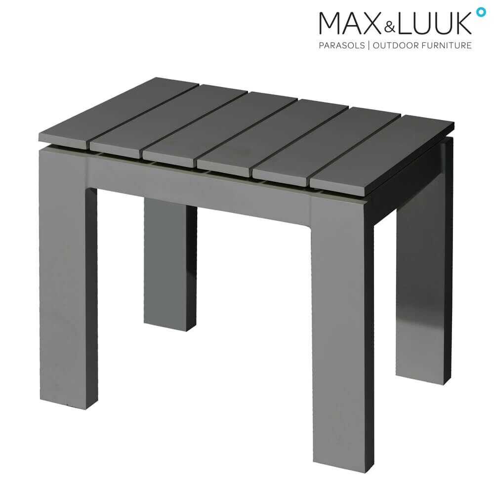  Garten Beistelltisch Aus Aluminium - 50x40cm - Eckig - Max&Luuk - Morris Beistelltisch
