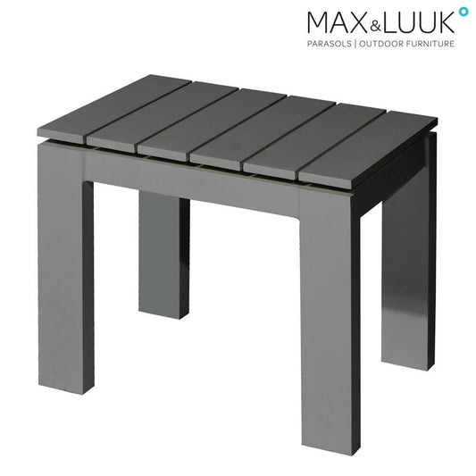  Garten Beistelltisch Aus Aluminium - 50x40cm - Eckig - Max&Luuk - Morris Beistelltisch