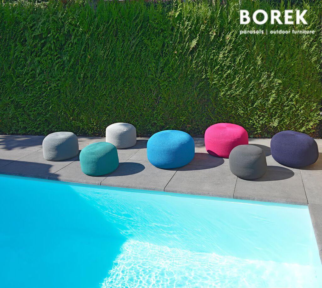  Garten Bodenkissen - Pouf - Navy - Borek - Ardenza Seil - Crochette Sitzkissen