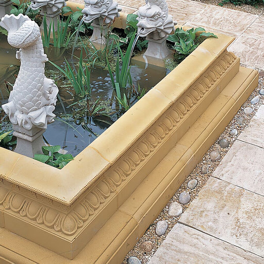  Garten Brunnen Umrandung Eckig Stein - Fontano Plaza