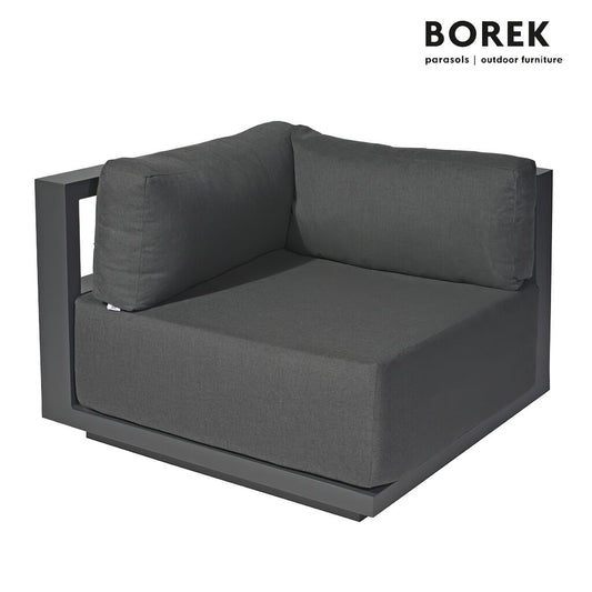  Garten Ecksofa Von Borek - Aluminium - Grau - Mit Kissen - Modern - Murcia Eck-Sitzmodul