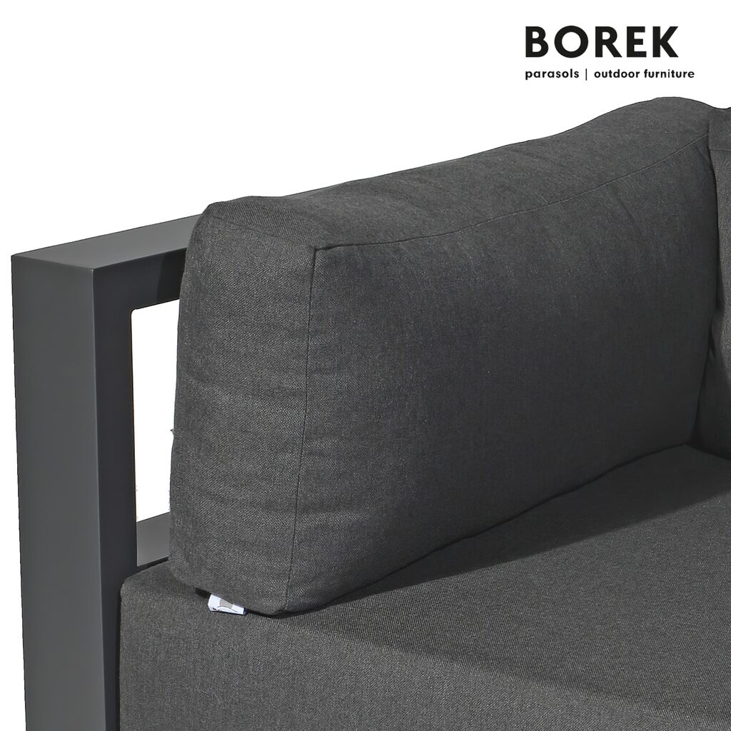  Garten Ecksofa Von Borek - Aluminium - Grau - Mit Kissen - Modern - Murcia Eck-Sitzmodul