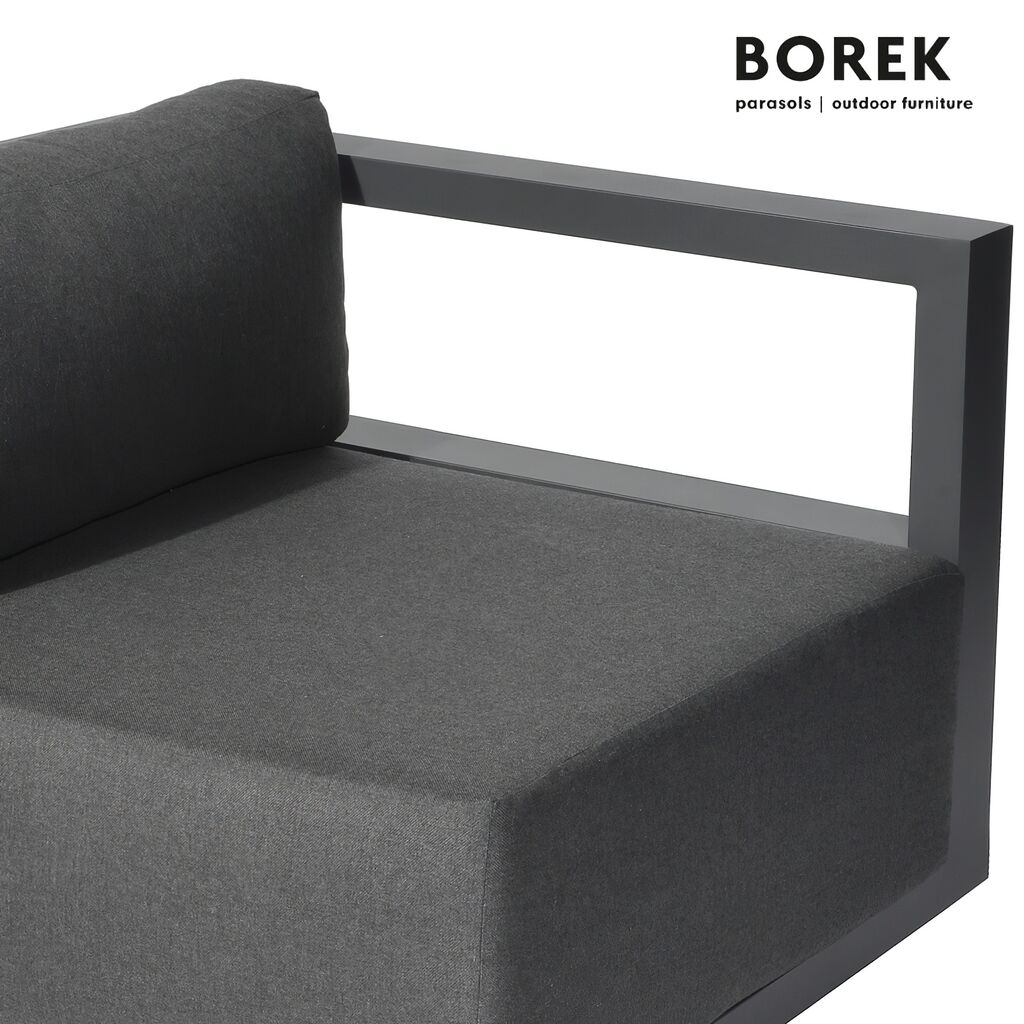  Garten Ecksofa Von Borek - Aluminium - Grau - Mit Kissen - Modern - Murcia Eck-Sitzmodul