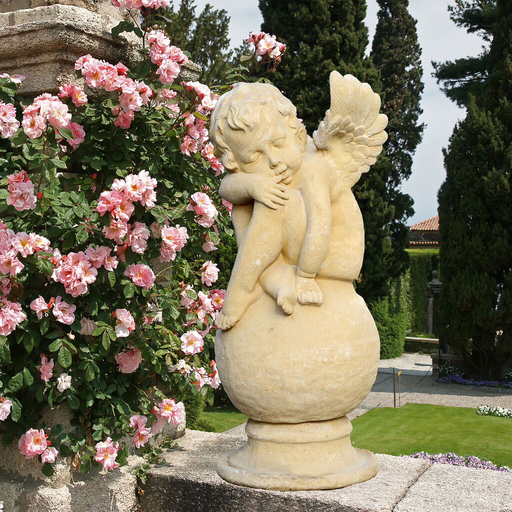  Garten Engel Skulptur Mit Kugel - Amor
