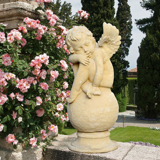  Garten Engel Skulptur Mit Kugel - Amor
