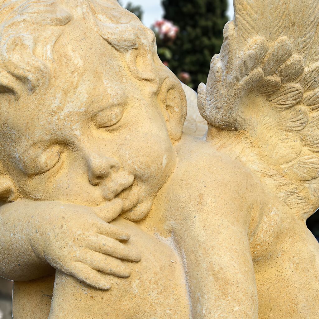  Garten Engel Skulptur Mit Kugel - Amor