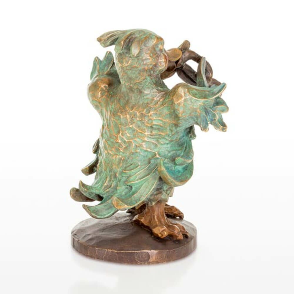  Garten Entenfigur Aus Bronze Mit Trompete - Trompeter