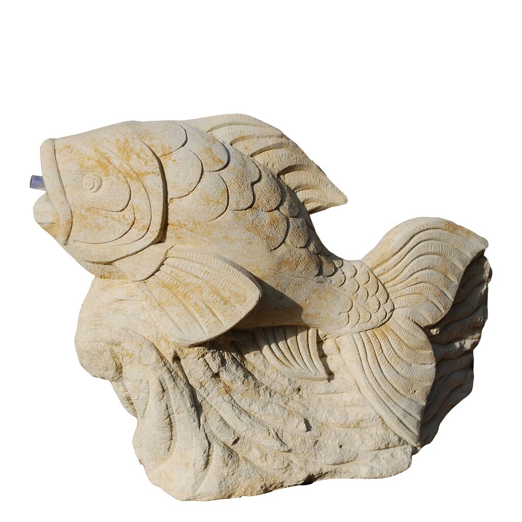  Garten Fisch Skulptur Aus Stein - Marinus