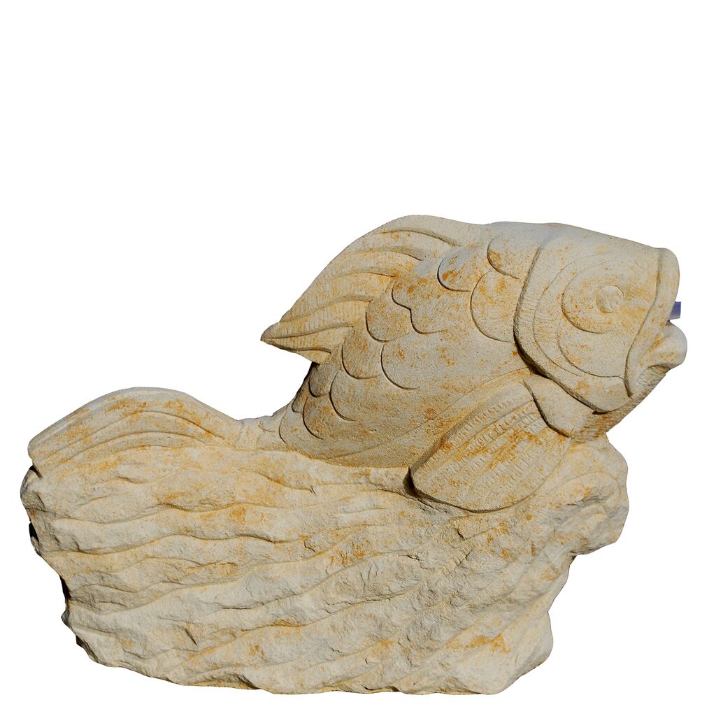  Garten Fisch Skulptur Aus Stein - Marinus