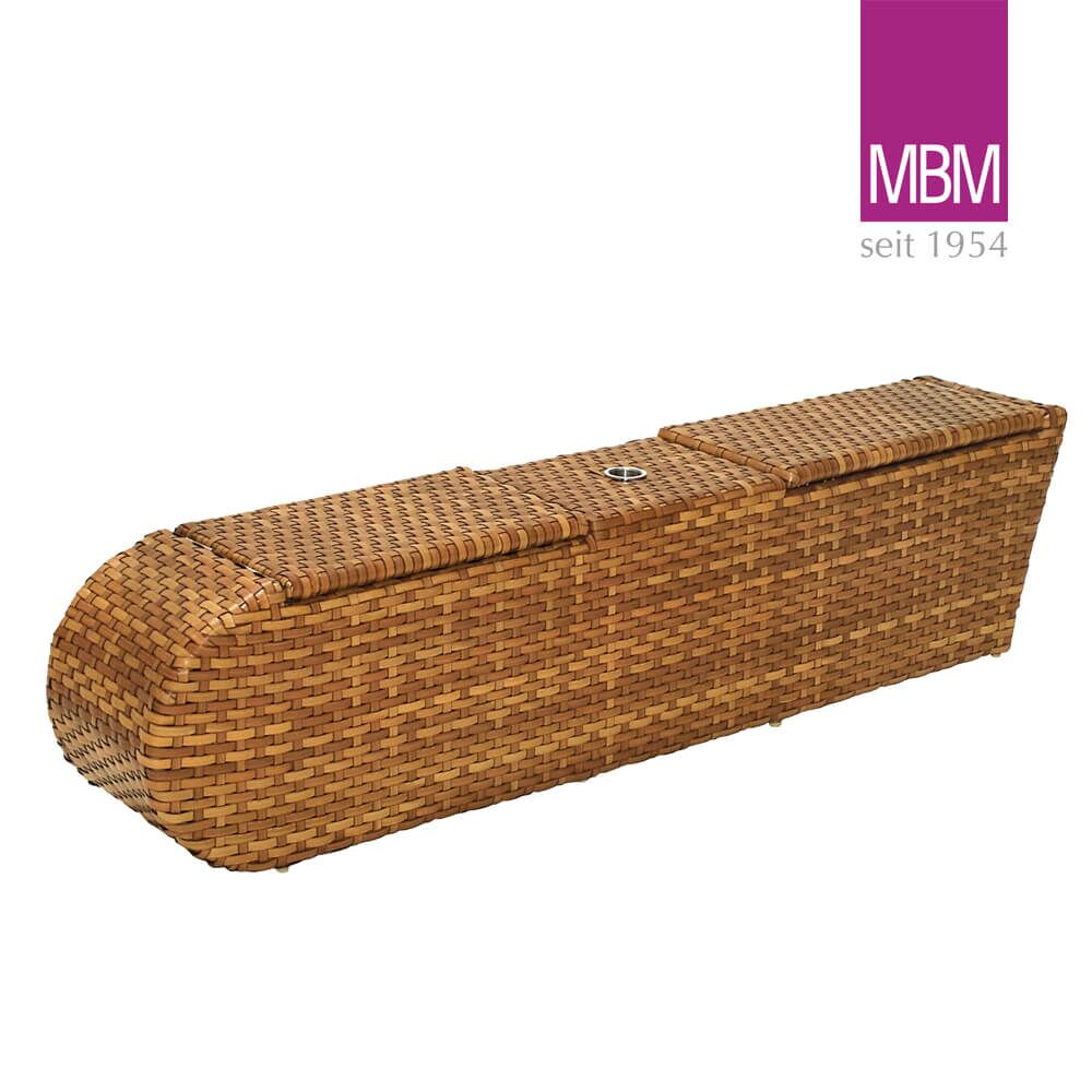  Garten-Konsole Für Relax Lounge - MBM - Geflecht & Alu - Braun - UV-beständig - Madrigal Relax-Lounge Console