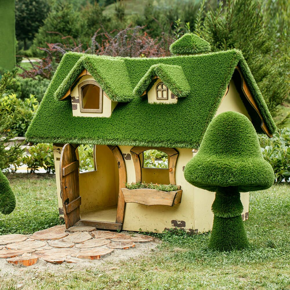  Garten Kunstobjekt Haus - Topiary - GFK & Kunstrasen - Casa Millor