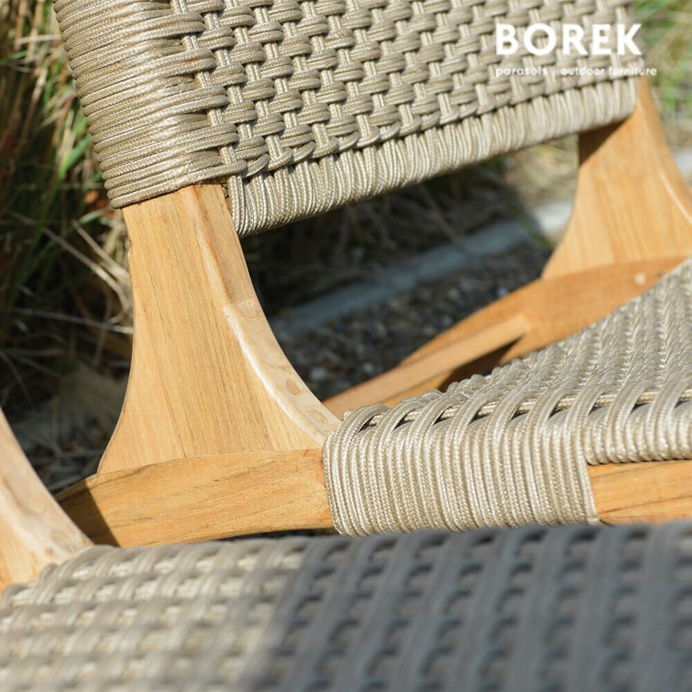  Garten Lounge Stuhl Von Borek - Teakholz - Beige - Verdasio Klubsessel