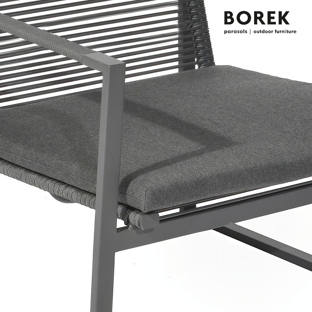  Garten Loungesessel Von Borek - Aluminium - Inkl. Sitzkissen - Grau - Andria Klubsessel