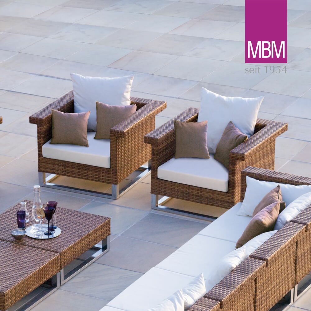  Garten Loungesessel Von MBM - Alu & Polyrattan - Braun - Loungesessel Madrigal