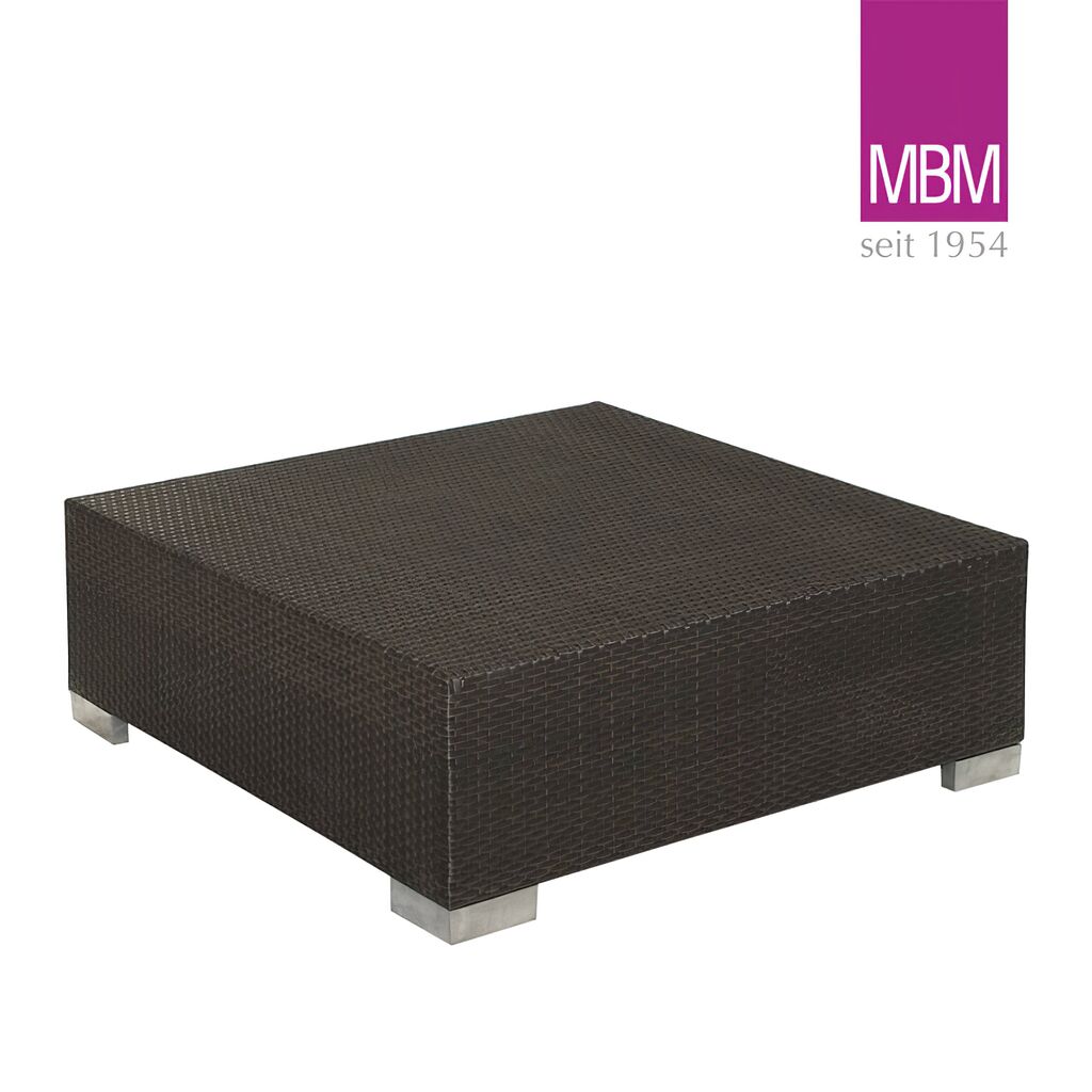  Garten Loungetisch Von MBM - Dunkelbraun - Polyrattan - Loungetisch Bellini