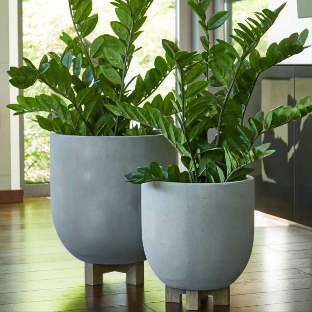  Garten Pflanztopf 2er Set Aus Glasfaser-Beton - Modern - Volsci