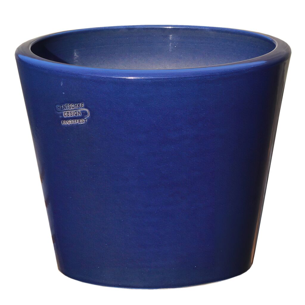  Garten Pflanztopf Rund - Blau - Steinzeug Frostsicher Kaufen - Votum Azur