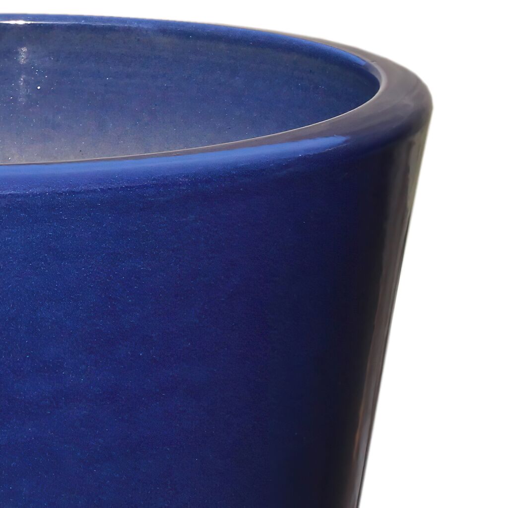  Garten Pflanztopf Rund - Blau - Steinzeug Frostsicher Kaufen - Votum Azur