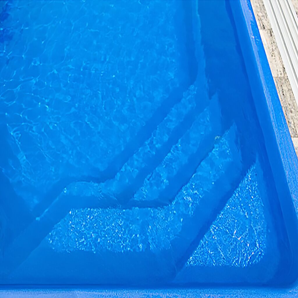  Garten Pool - Rechteckig - Breite Eckstufen - Glas-Verbundbecken - Komplettset - Bora Bora Saphir