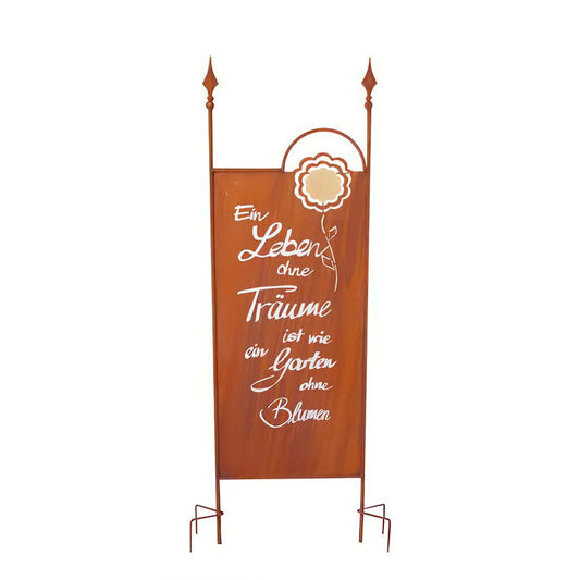  Garten Schild Aus Rost Metall Mit Blume - Flavia