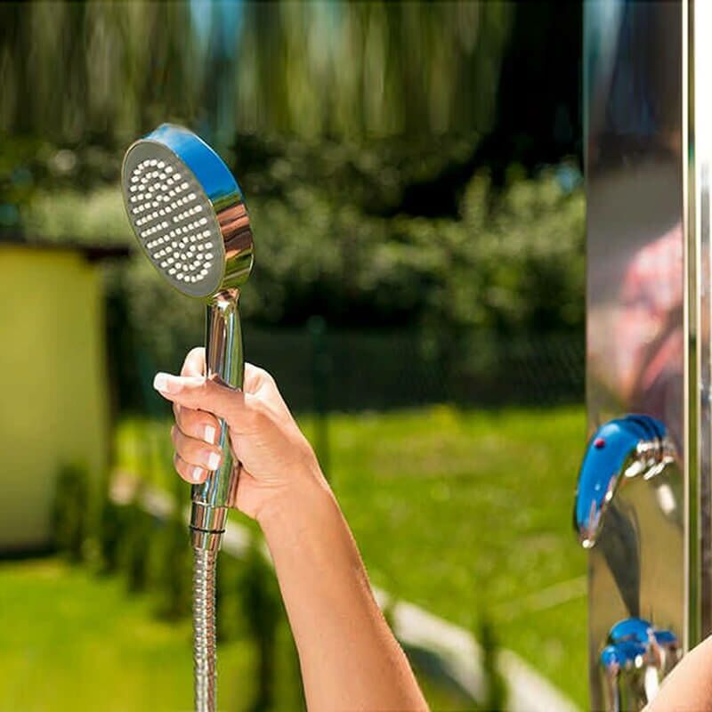  Garten Solardusche Mit 35 L Wasserspeicher - Schwarz - Zum Befestigen - Najade