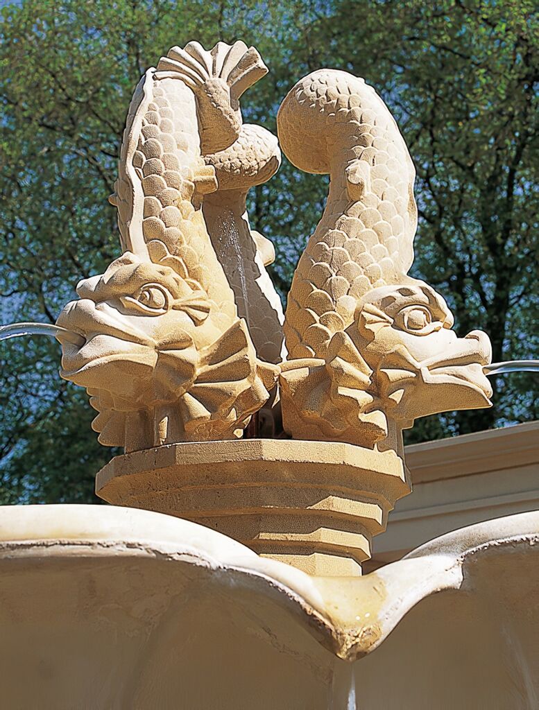  Garten Springbrunnen Sandstein Groß - Loto Delfino
